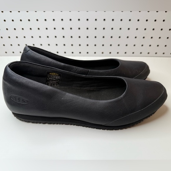 KEEN Women's Kanteen Flat Non Slip Black Flats Utility Work Shoe - Picture 2 of 16
